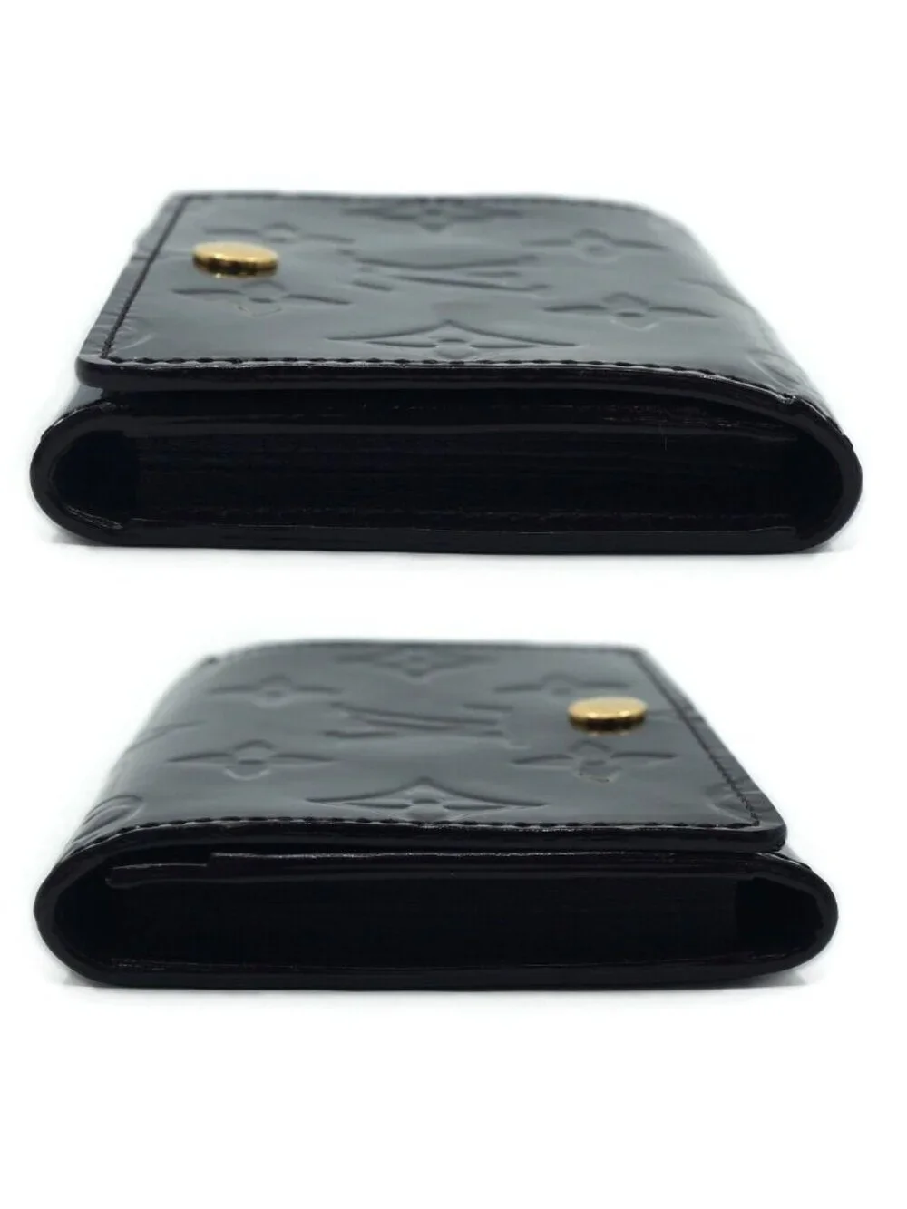 Louis Vuitton Monogram Vernis Business Card Holder Slot Purple Gold